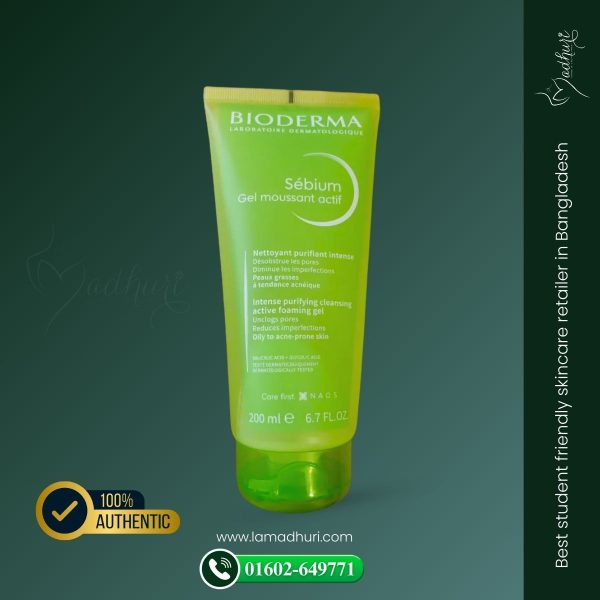 Bioderma Sebium Gel Moussant Actif Purifying Cleansing Foaming Gel Oily to acne-prone skin (200ml)
