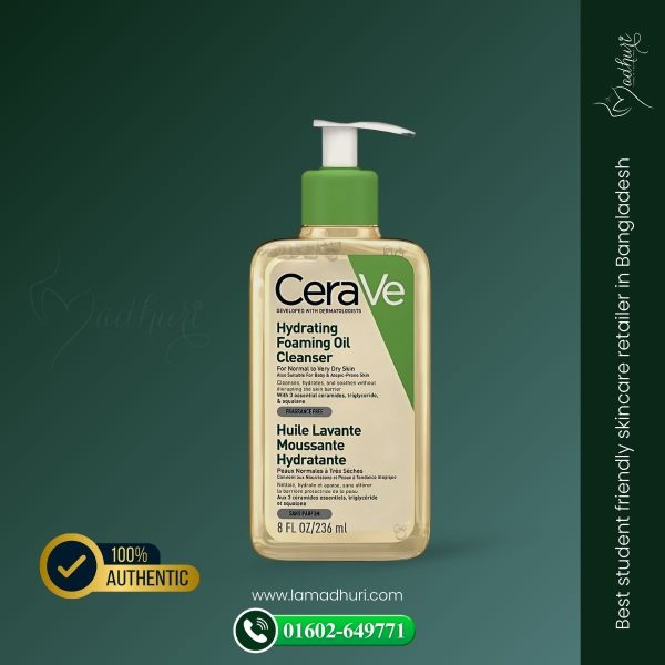 CeraVe Hydrating Foaming Oil Cleanser for Normal to Very Dry Skin (236ml)
