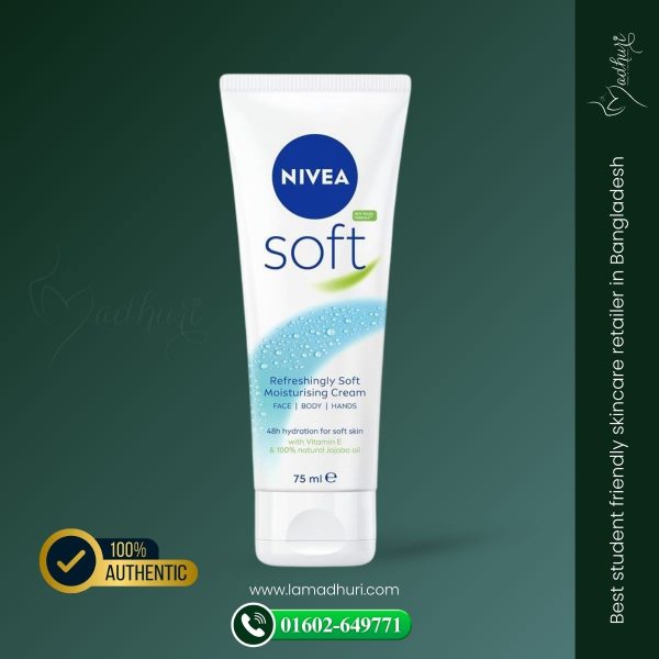 Nivea Soft Moisturizing Cream For Face, Body and Hands (75ml)