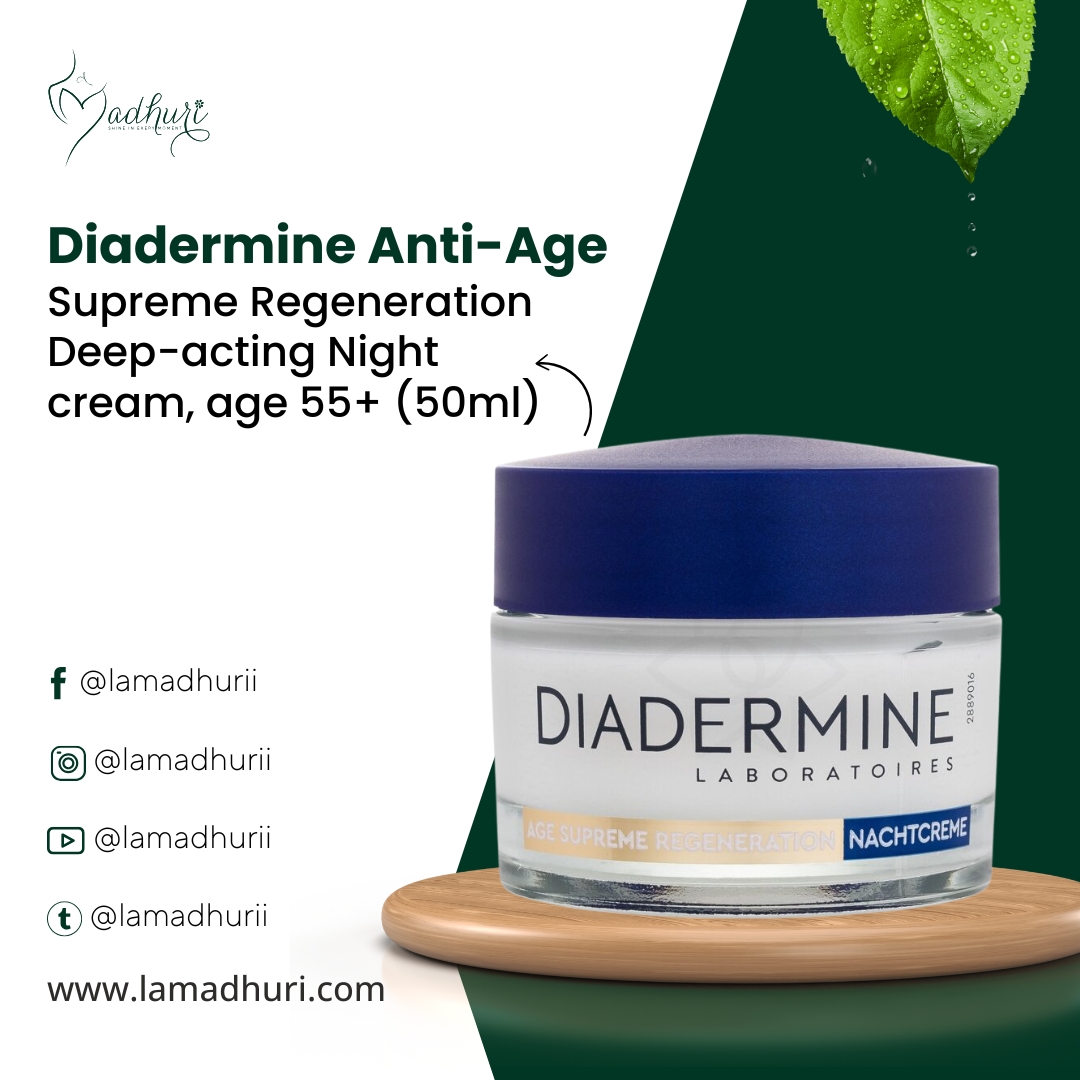 DIADERMINE ANTI-AGE SUPREME REGENERATION DEEP-ACTING NIGHT CREAM, AGE 55+ (50ML)
