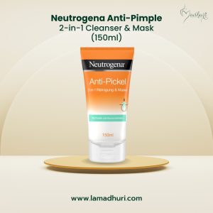 neutrogena anti pimple 2 in 1 cleanser & mask (150ml)