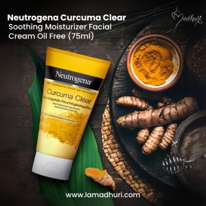 neutrogena curcuma clear soothing moisturizer facial cream oil free (75ml)