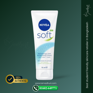 nivea soft moisturizing cream for face, body and hands (75ml)