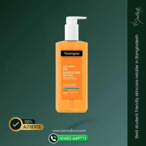 neutrogena clear & defend 2% salicylic acid oil free face wash (200ml)