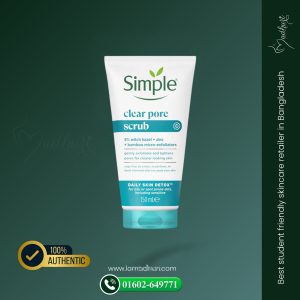 simple daily skin detox clearing pore scrub (150ml)